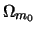  $ \Omega_{m_0}$ 