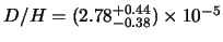  $ D/H = (2.78^{+0.44}_{-0.38})\times 10^{-5}$ 