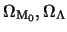  $ \Omega_{\rm M_0}, \Omega_\Lambda $ 
