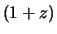  $ (1+z)$ 