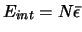 $\displaystyle E_{int} = N \bar{\epsilon}$