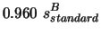 $\displaystyle 0.960~ s^B_{standard}$