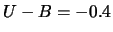  $ U-b=-0.4$ 