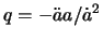 $\displaystyle q = - \ddot a a /\dot a^2$